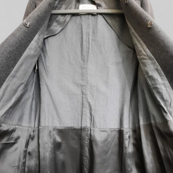 2 Piece MARGIELA Blanket Long Coat Detachable Collar Wool Cashmere Gray 42 6 - Picture 11 of 15